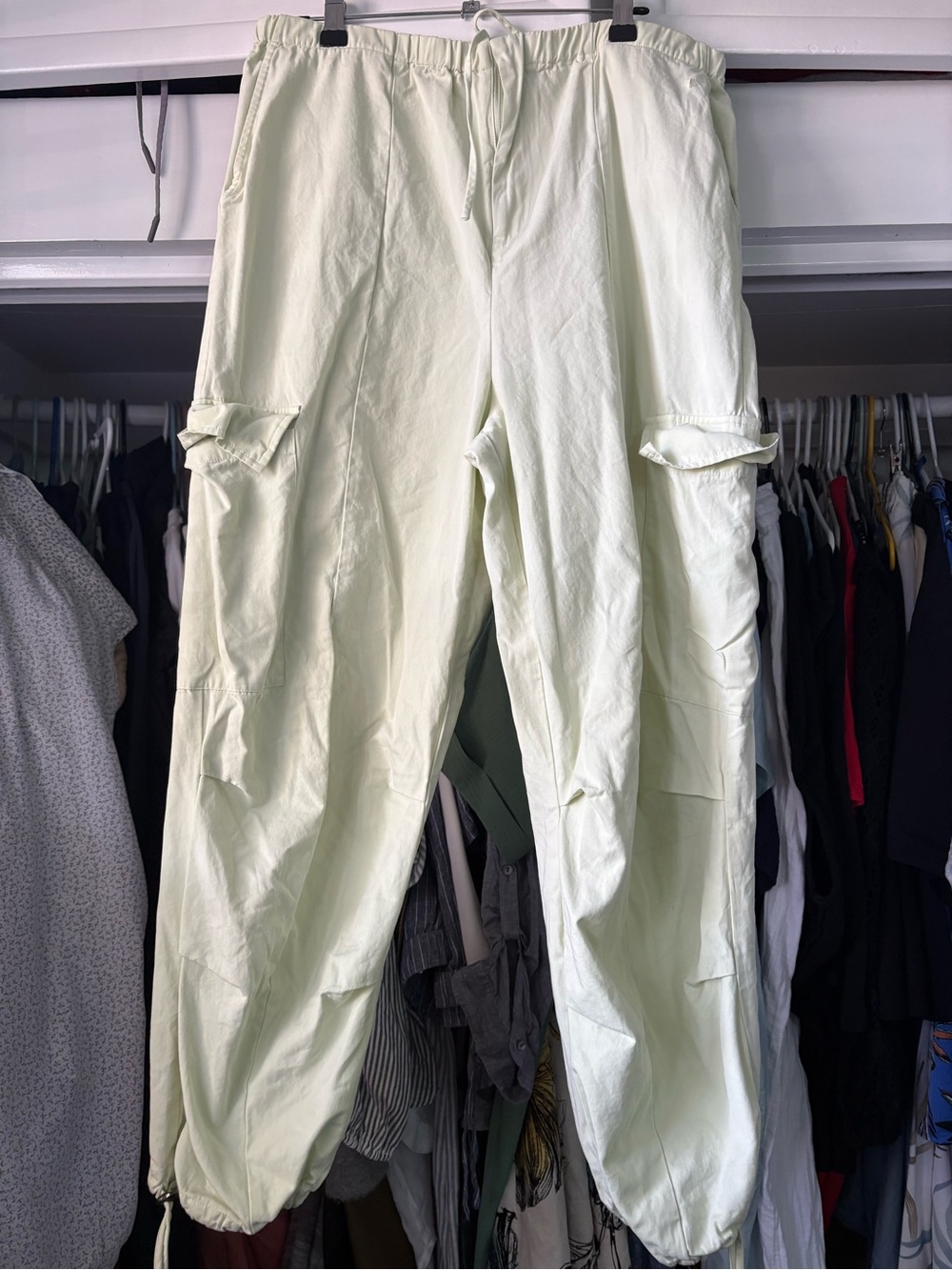 Wayf Light green Cargo Jogger Pants